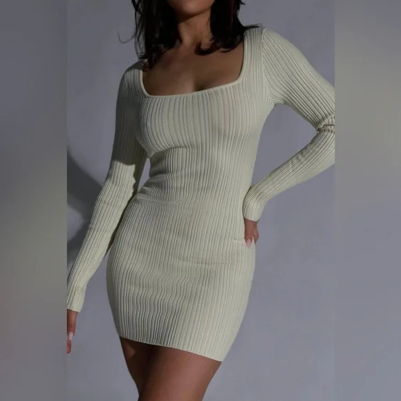 Meshki Dresses Meshki Solange Recycled Scoop Neck Knit Mini